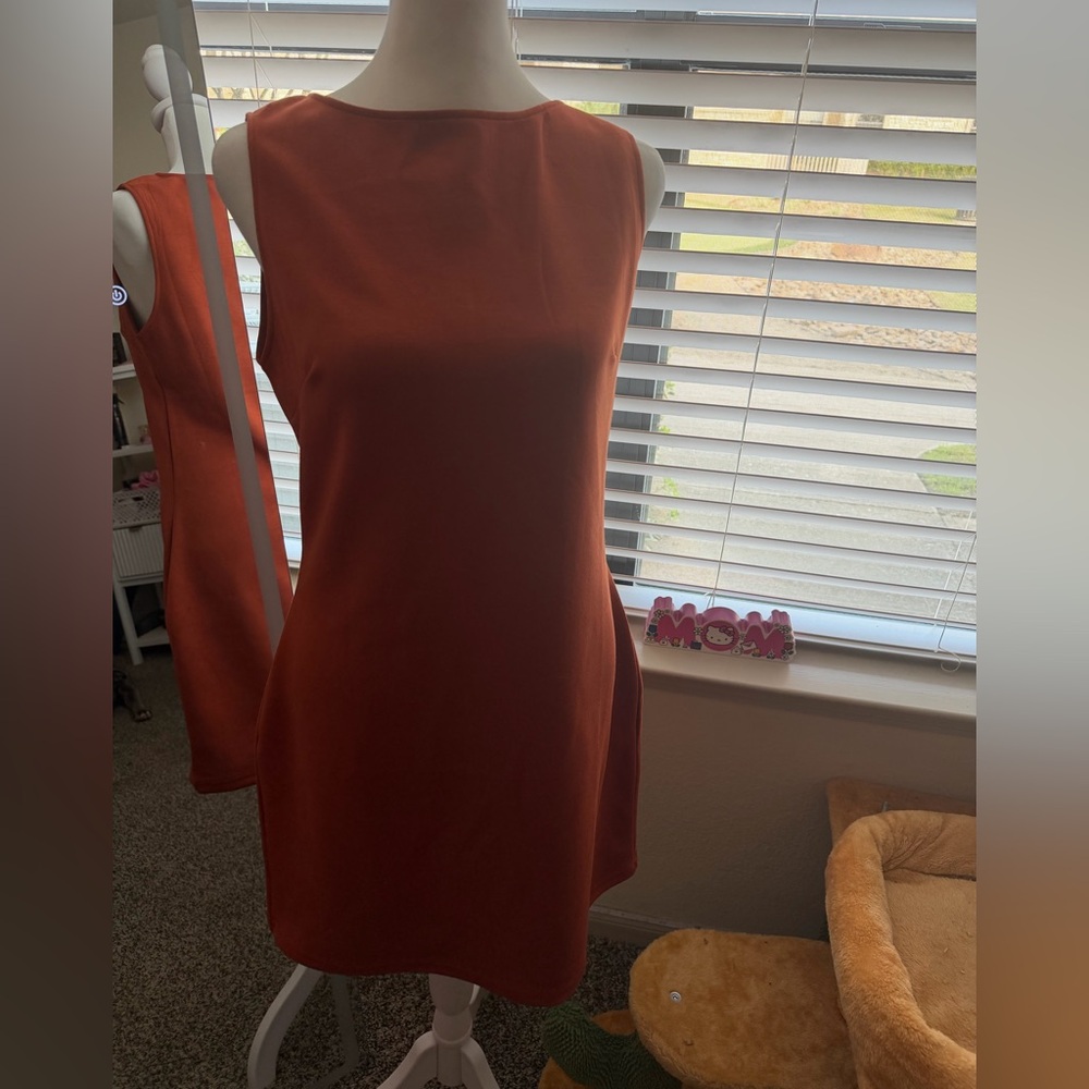 cute classy rust brown dress